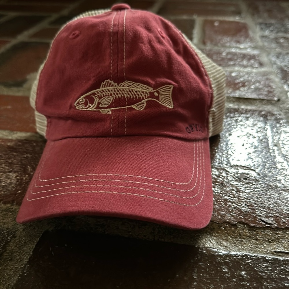 3 Red Orvis Mesh Hat